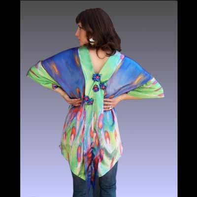 GREEN JELLY TUNIC made with sublimation printing
